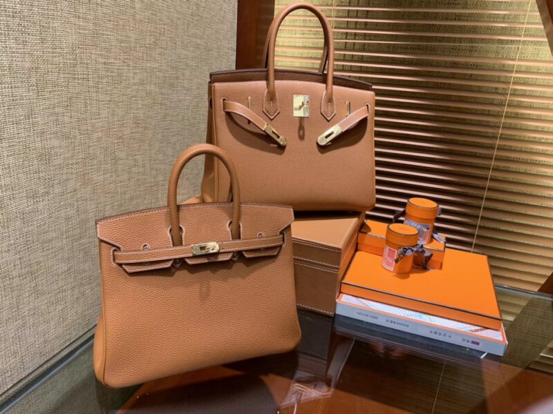 爱马仕 Birkin 30cm ( 铂金包) Togo小牛皮 金棕 原版蜜蜡线 全手工缝制 - Image 11