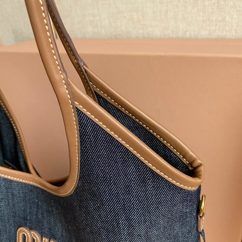 miumiu缪缪*IVY系列5BG231限定款Tote包牛仔布免检版 - Image 12