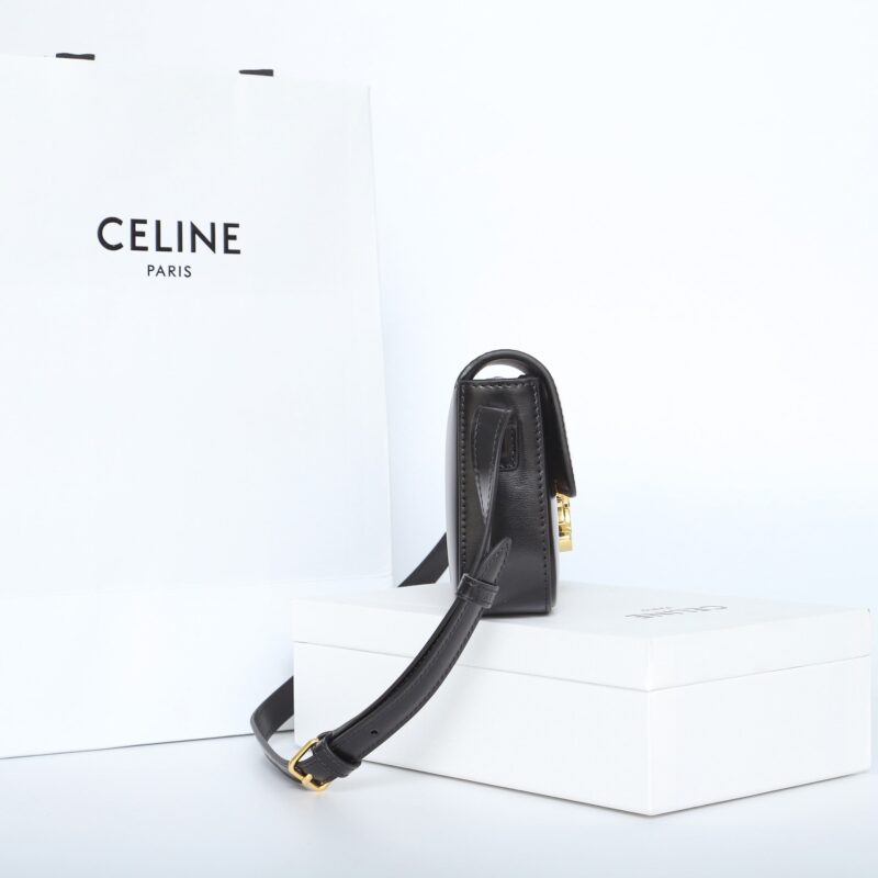 Celine*Triomphe系列手袋194143黑色免检版 - Image 4