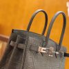 爱马仕 Birkin 30cm 巴黎灰 冰川灰 尼罗鳄鱼皮 银扣 原版蜜蜡线 顶级手缝 现货