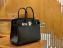 爱马仕 Birkin 铂金包 黑色 鸵鸟皮 手缝工艺 银扣 30cm 现货