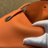 爱马仕 Lindy琳迪包 橙红色 德国进口togo牛皮 全手工缝制 银扣 30cm