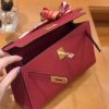 爱马仕 Mini Kelly迷你凯莉 石榴红 Epsom掌纹皮 臻品级别 1代 金扣 22cm