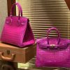 爱马仕 Birkin 25cm 30cm 天方夜谭紫 一级尼罗鳄鱼皮 顶级工艺全手工制作