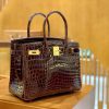be548cde7a52901.jpg 爱马仕 Birkin 30cm 深啡色 金扣 一级皮 尼罗鳄鱼皮 臻品级别