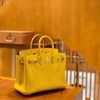 爱马仕 Birkin 25cm Touch 系列 鳄鱼皮拼牛皮 琥珀黄 全手工缝制