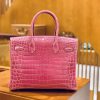 be6a2c7f8a469e1.jpg 爱马仕 Birkin 30cm 玉兰粉 银扣 一级皮 尼罗鳄鱼皮 臻品级别