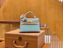 爱马仕 Mini Kelly 19cm 马卡龙 金扣 掌纹牛皮 全手工缝制