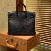 爱马仕 Birkin 25cm 经典黑 野生蜥蜴巨蜥 奢侈尖端 金扣
