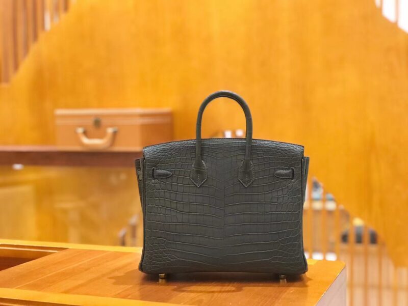 爱马仕 Birkin 25cm 石墨灰 一级尼罗鳄鱼皮 金扣 原版蜜蜡线 顶级手缝 - Image 3