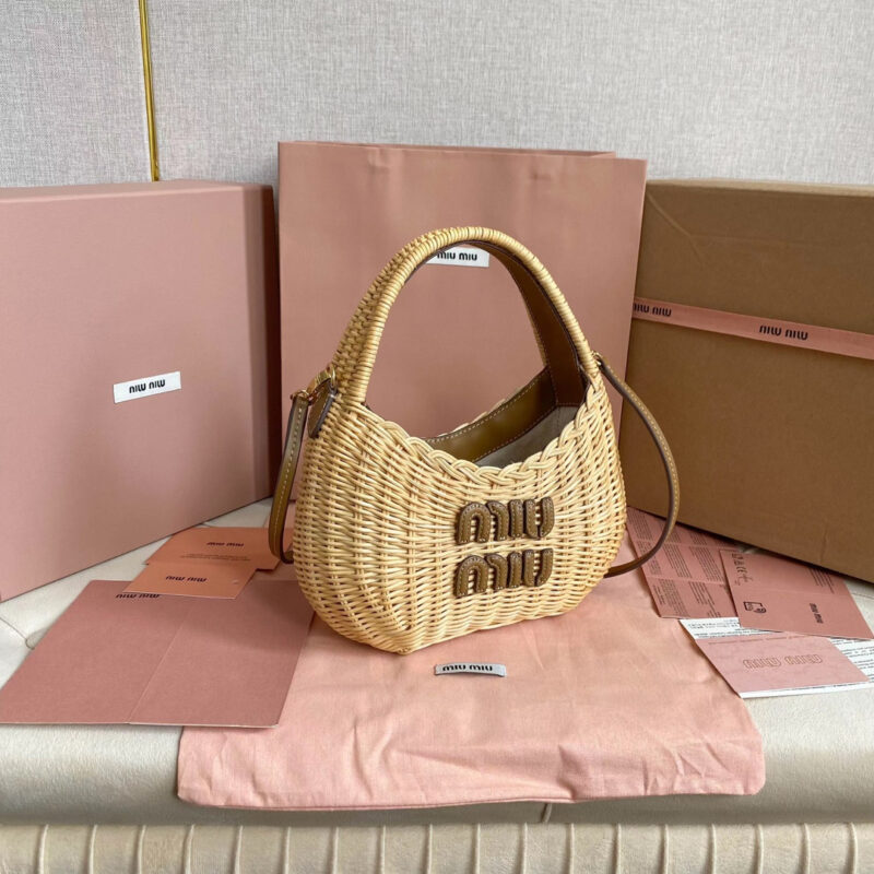 miumiu缪缪*5BC125竹编包菜篮子免检版 - Image 3