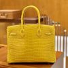 c14033abd35d979.jpg 爱马仕 Birkin 铂金包 琥珀黄 一级皮 尼罗鳄鱼皮 臻品级别 金扣 30cm