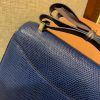 爱马仕 Constance 23cm 午夜蓝 仿蜥蜴皮 顶级手缝工艺 金扣
