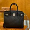 爱马仕 Birkin 30 鸵鸟皮 经典黑 银扣 全手工缝制