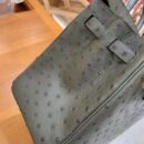 爱马仕 Birkin 25cm 松柏绿 南非KK级鸵鸟皮 金扣 原版蜜蜡线 顶级手工