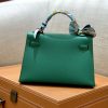 爱马仕 mini Kelly 森林绿 金扣 德国进口掌纹皮 全手工缝制