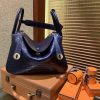 爱马仕 Lindy 琳迪包 午夜蓝 一级鳄鱼皮 雾面 顶级全手工缝制 30cm