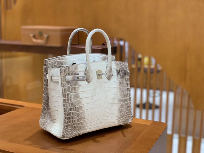 爱马仕 Birkin 25cm 喜马拉雅 一级尼罗鳄鱼皮 银扣 原版蜜蜡线 顶级手工缝制 - Image 2