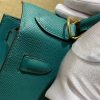 爱马仕 Kelly凯莉包 孔雀绿 德国掌纹牛皮 臻品级别 金扣 28cm