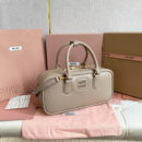 miumiu缪缪*5BB148保龄球包袋灰褐色免检版