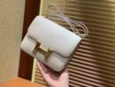 爱马仕 Constance空姐包 掌纹 奶昔白 顶级全手工缝制 金扣 18cm
