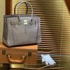爱马仕 Birkin 30cm 巴黎灰 组合 一级湾鳄 鳄鱼皮 臻品级别