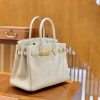 爱马仕 Birkin 30cm 奶昔白 银扣 德国进口togo 牛皮 全手工缝制