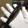 爱马仕 Kelly 凯莉包 经典黑 尼罗雾面 一级鳄鱼皮 顶级全手工缝制 金扣 28cm