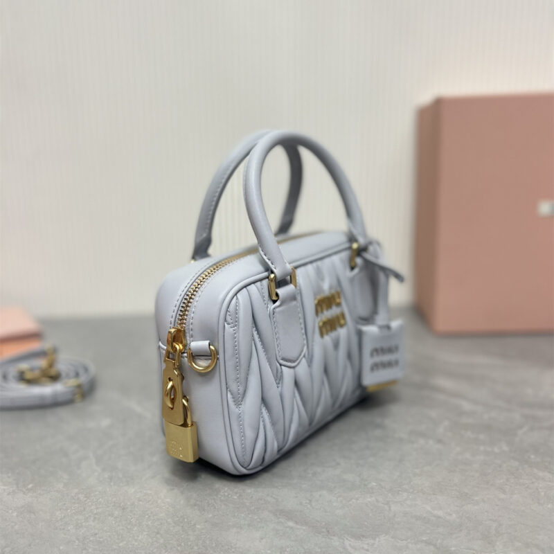 miumiu缪缪TooPretty系列5BB123保龄球手袋车菊蓝 - Image 3
