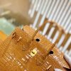c84e641eafba1a1.jpg 爱马仕 Birkin 铂金包 太妃金 一级皮 美洲鳄鱼皮 臻品级别 金扣 25cm