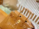爱马仕 Birkin 铂金包 太妃金 一级皮 美洲鳄鱼皮 臻品级别 金扣 25cm