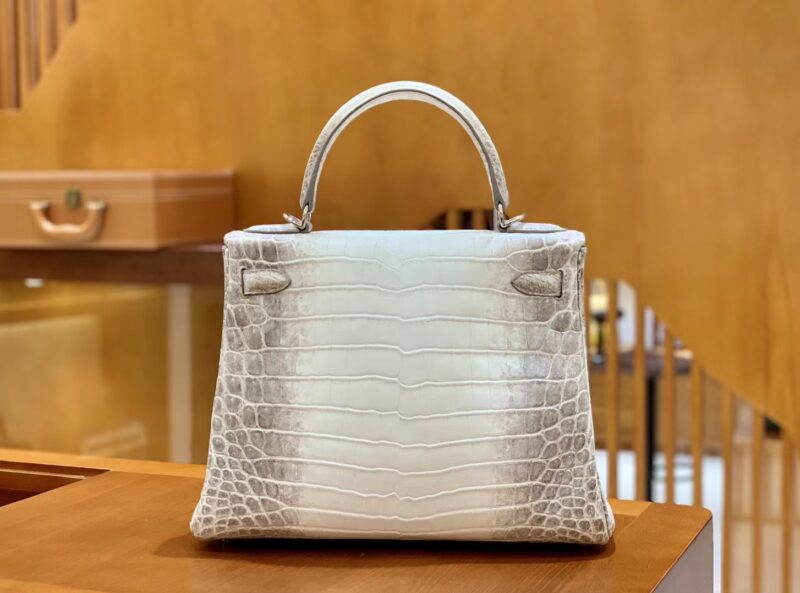 爱马仕 Kelly 28cm 银扣 尼罗鳄鱼皮 喜马拉雅 原版蜜蜡线 顶级手缝 现货 - Image 3