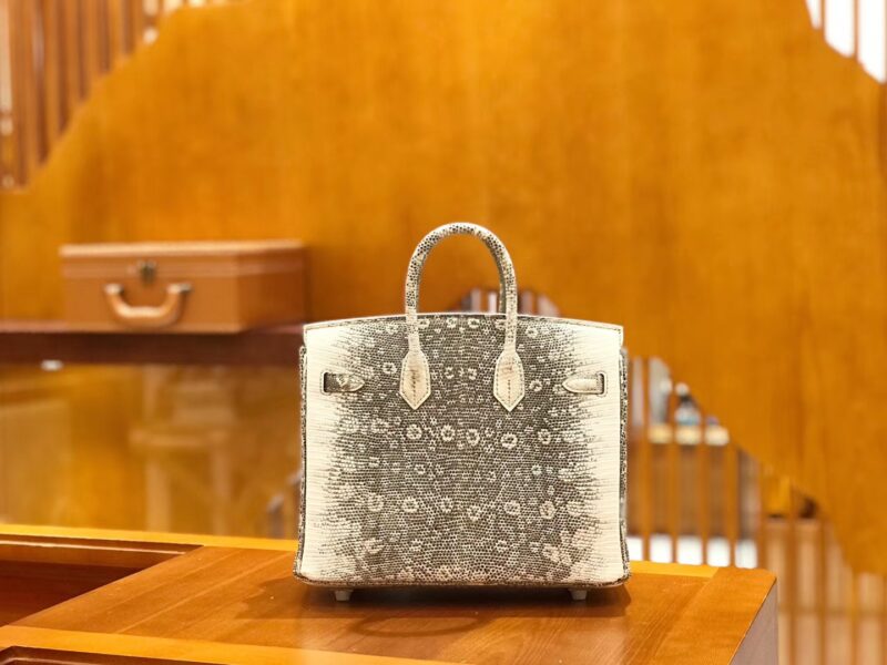 爱马仕 Birkin 25cm 原色 雪花仿蜥蜴皮 全手工缝制 稀有 现货 - Image 3