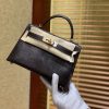 c8f38aaa470433f.jpg 爱马仕 迷你2代 mini Kelly 黑色 仿蜥蜴皮 全手工缝制 19cm
