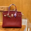 爱马仕 Birkin 30cm 石榴红 银扣 德国进口togo 牛皮 全手工缝制