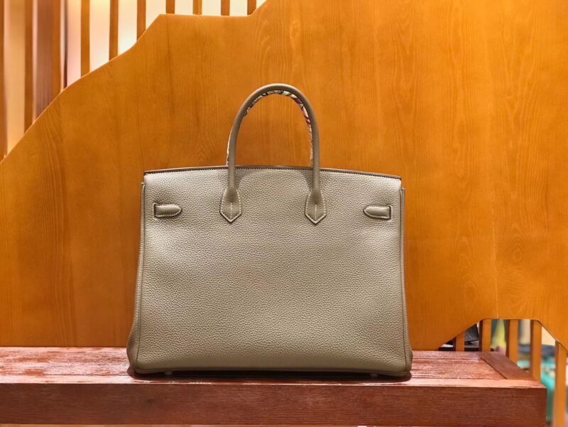 爱马仕 Birkin 铂金包 斑鸠灰 小牛皮 银扣 40cm 男士首选 - Image 6