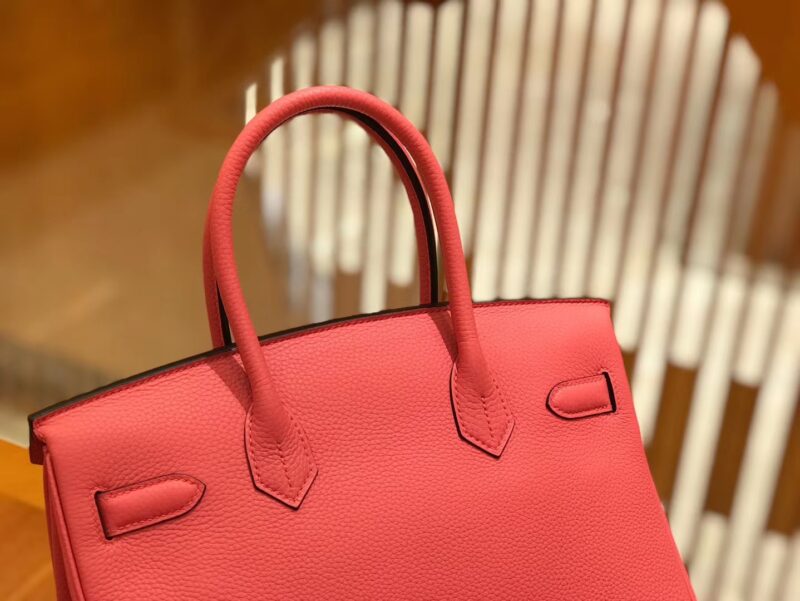 爱马仕 Birkin 30cm 唇膏粉 Togo小牛皮 金扣 原版蜜蜡线 顶级手工缝制 - Image 5