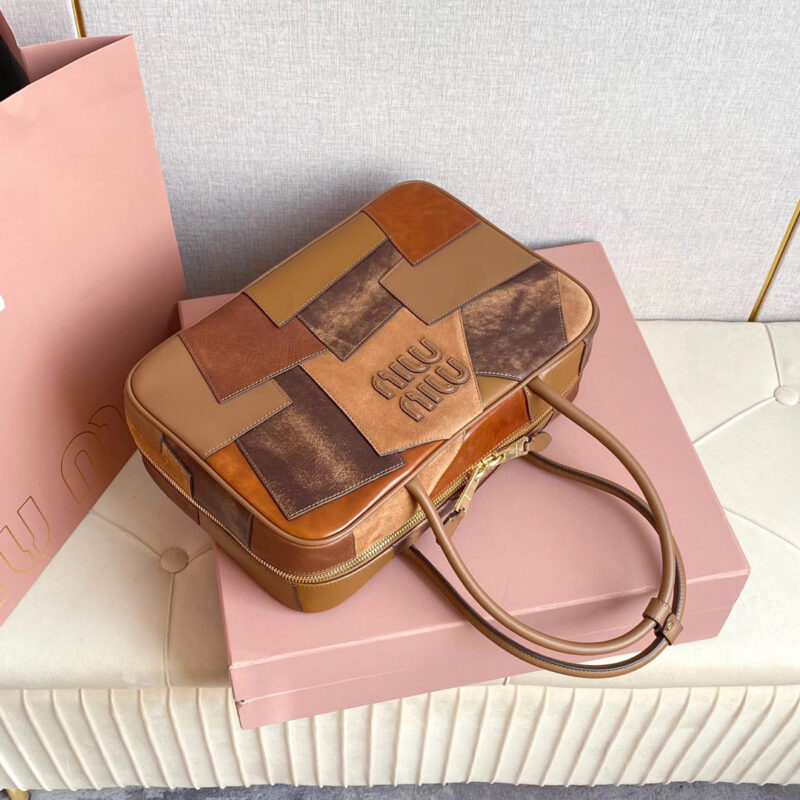 miumiu缪缪*5BB117拼接保龄球手袋免检版 - Image 4