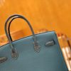 爱马仕 Birkin 铂金包 靛蓝 祖母蓝 Touch 鳄鱼皮拼牛皮 金扣 30cm