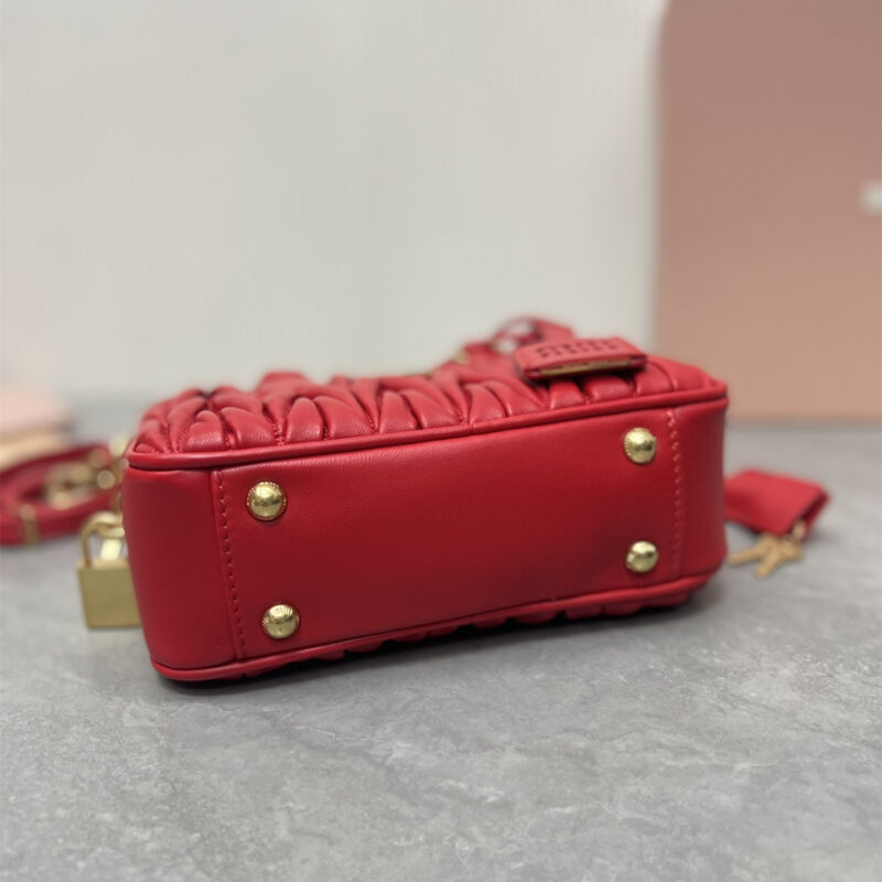 miumiu缪缪TooPretty系列5BB123保龄球手袋红色 - Image 4