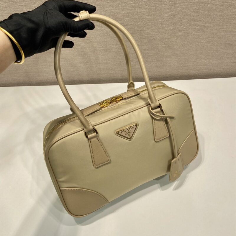 Prada*ReEdition系列手提袋1BB115大号卡其免检版 - Image 5