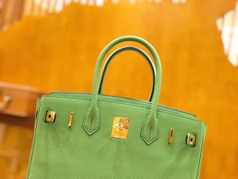 爱马仕 Birkin 30cm 牛油果绿 Togo小牛皮 金扣 原版蜜蜡线 顶级手工缝制 - Image 2