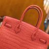 爱马仕 Birkin 30cm 龙虾粉 杜鹃粉 尼罗鳄鱼皮 金扣 原版蜜蜡线 顶级手缝 现货