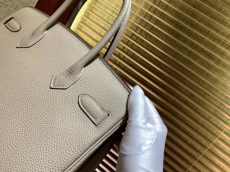爱马仕 Birkin铂金包 斑鸠灰 德国togo小牛皮 原版蜜蜡线 顶级手缝 金扣 30cm - Image 2