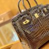 爱马仕 Birkin 30cm 咖啡色 金扣 一级皮 尼罗鳄鱼皮 臻品级别