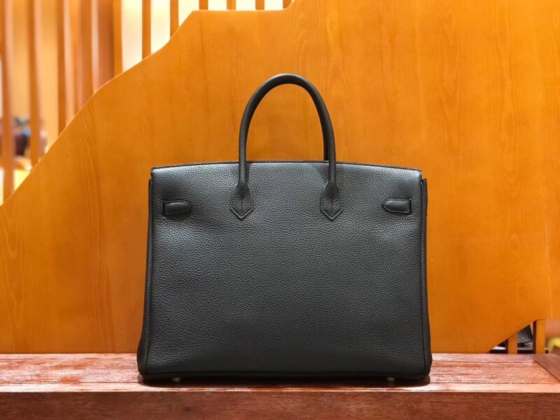 爱马仕 Birkin 铂金包 经典黑 小牛皮 银扣 40cm 男士首选 - Image 3