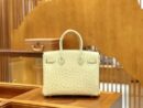 爱马仕 Birkin 30cm 羊毛白 奶昔白 金扣 南非KK级鸵鸟皮 全手工缝制