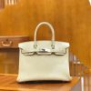 爱马仕 Birkin 30cm 奶昔白 Togo小牛皮 银扣 原版蜜蜡线 顶级手工缝制