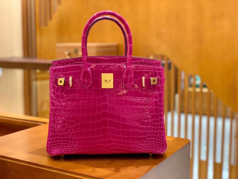 爱马仕 Birkin 30cm 天方夜谭紫 金扣 一级皮 尼罗鳄鱼皮 臻品级别