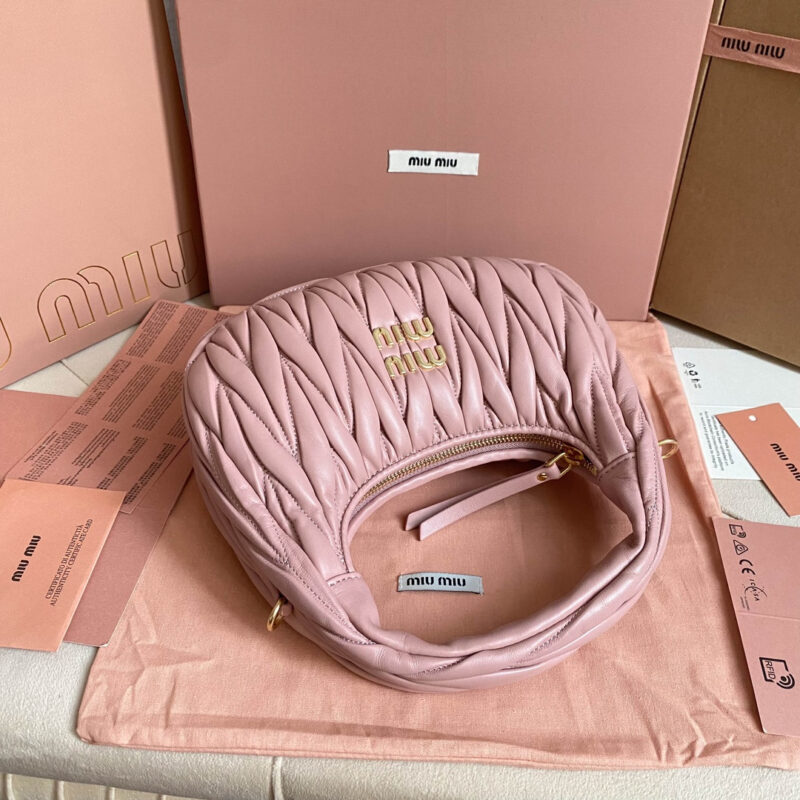 miumiu缪缪*Matelasse系列5BC125手袋浅粉色免检版 - Image 6